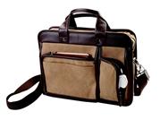 Voyager Line Canvas Bag with Synthetic Leather Trim